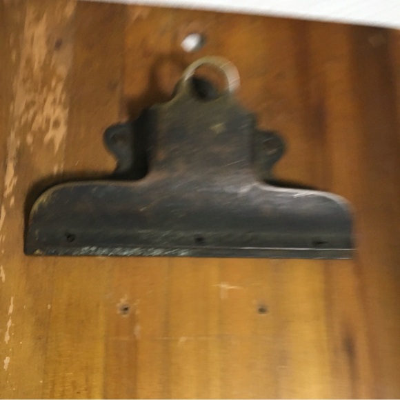 Antique clipboard 15X9” extra long wood clip with pins EUC - Picture 6 of 10